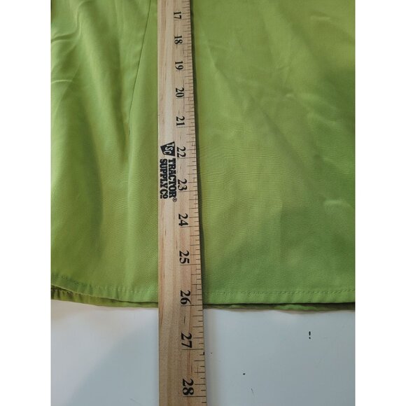 Joanna Plus 2X Button-Up Bright Green Blouse 3/4 Sleeve Collared Neck Lightweigh - Picture 7 of 8